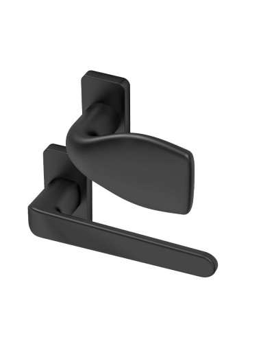 Lea lever handle and fixed knob rectangular