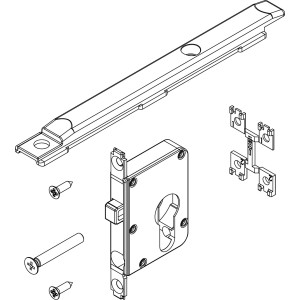 SERRATURA BLOCCO APERTURA AD ANTA-Giesse-Elementi di fissaggio