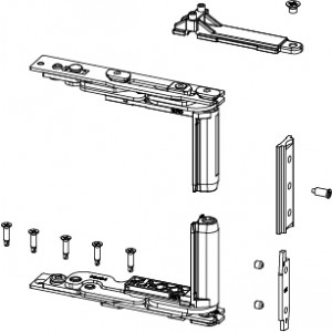 CHIC 130 - KIT CERNIERE ANTA-Giesse-Cerniere