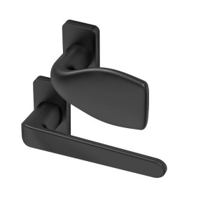 Lea lever handle and fixed knob rectangular