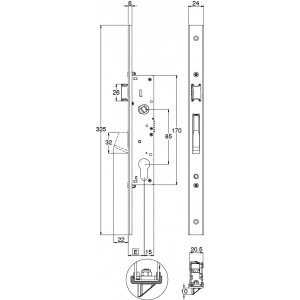 CENTRAL LOCK AP200 BS35 U FRONT